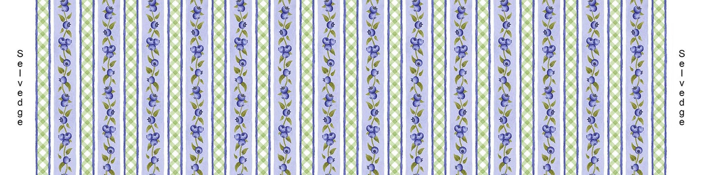 Berrylicious Blueberry Stripes - Henry Glass