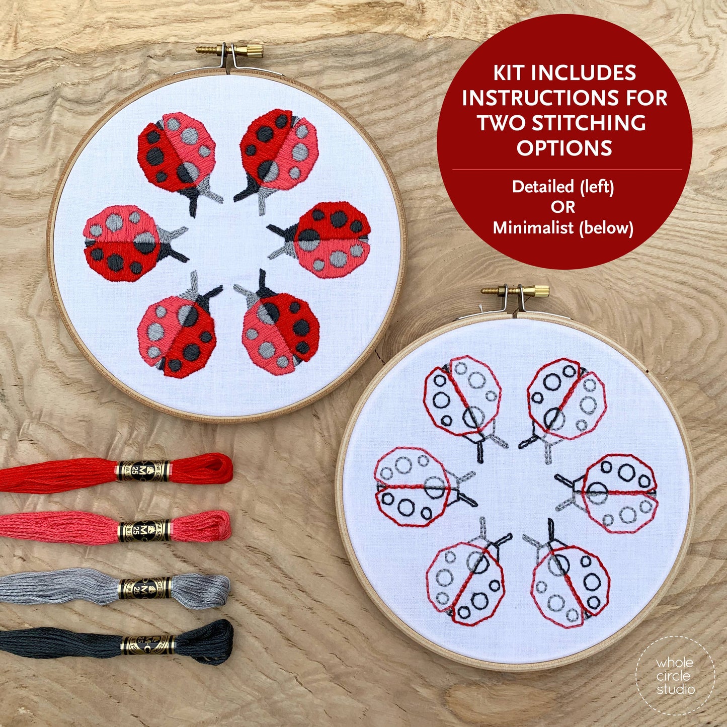 Ladybug Loop Embroidery Kit