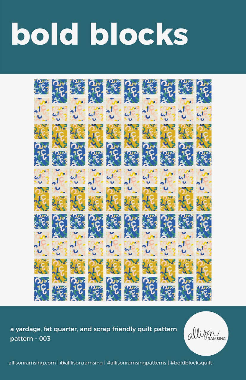 Bold Blocks Quilt Pattern - Printed