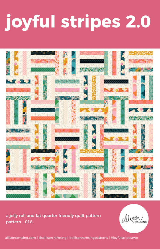 Joyful Stripes 2.0 Quilt Pattern - Printed