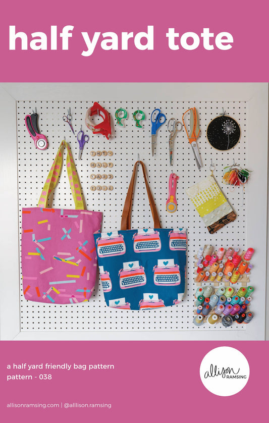 The Half Yard Tote Bag Pattern - Printed