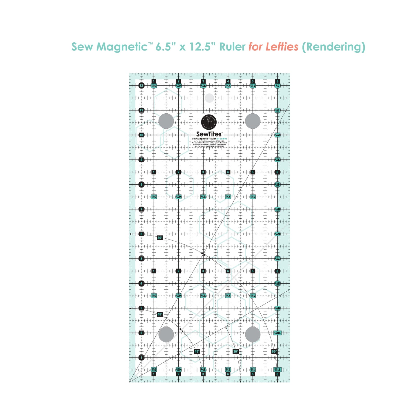 Sew Magnetic 6.5" x 12.5" Ruler