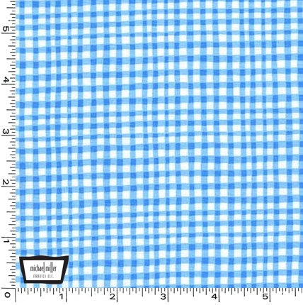 Gingham Play - Blue - Michael Miller