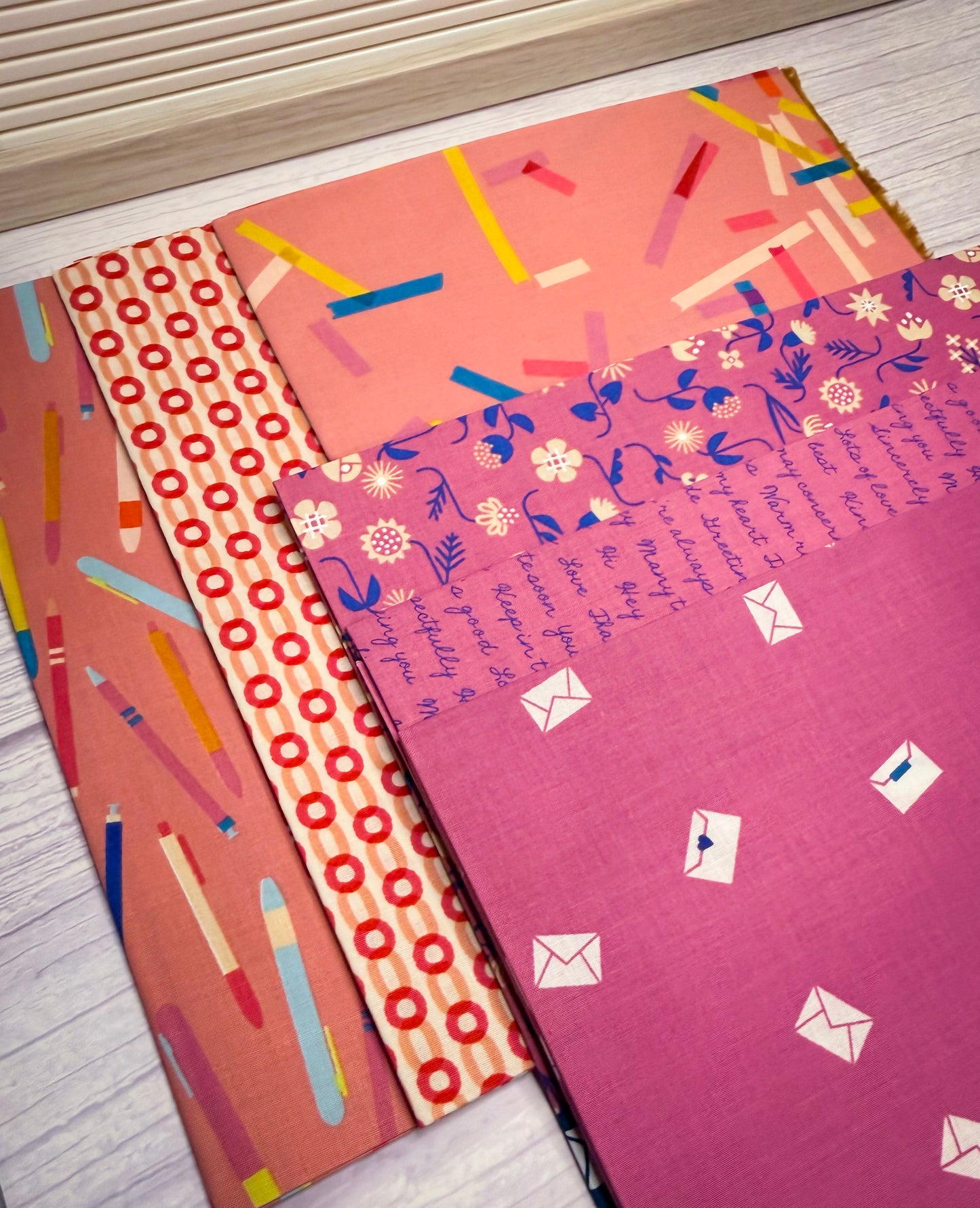 Salutations in Pink & Peach - FQ bundle - Ruby Star Society