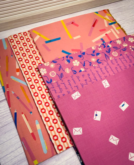 Salutations in Pink & Peach - FQ bundle - Ruby Star Society