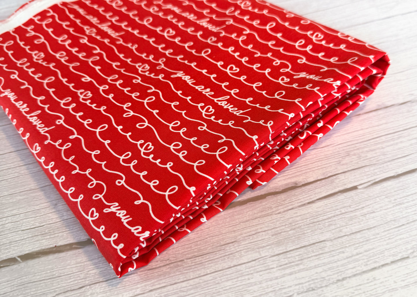 You Are Loved in Red - Creativity Glows - Moda