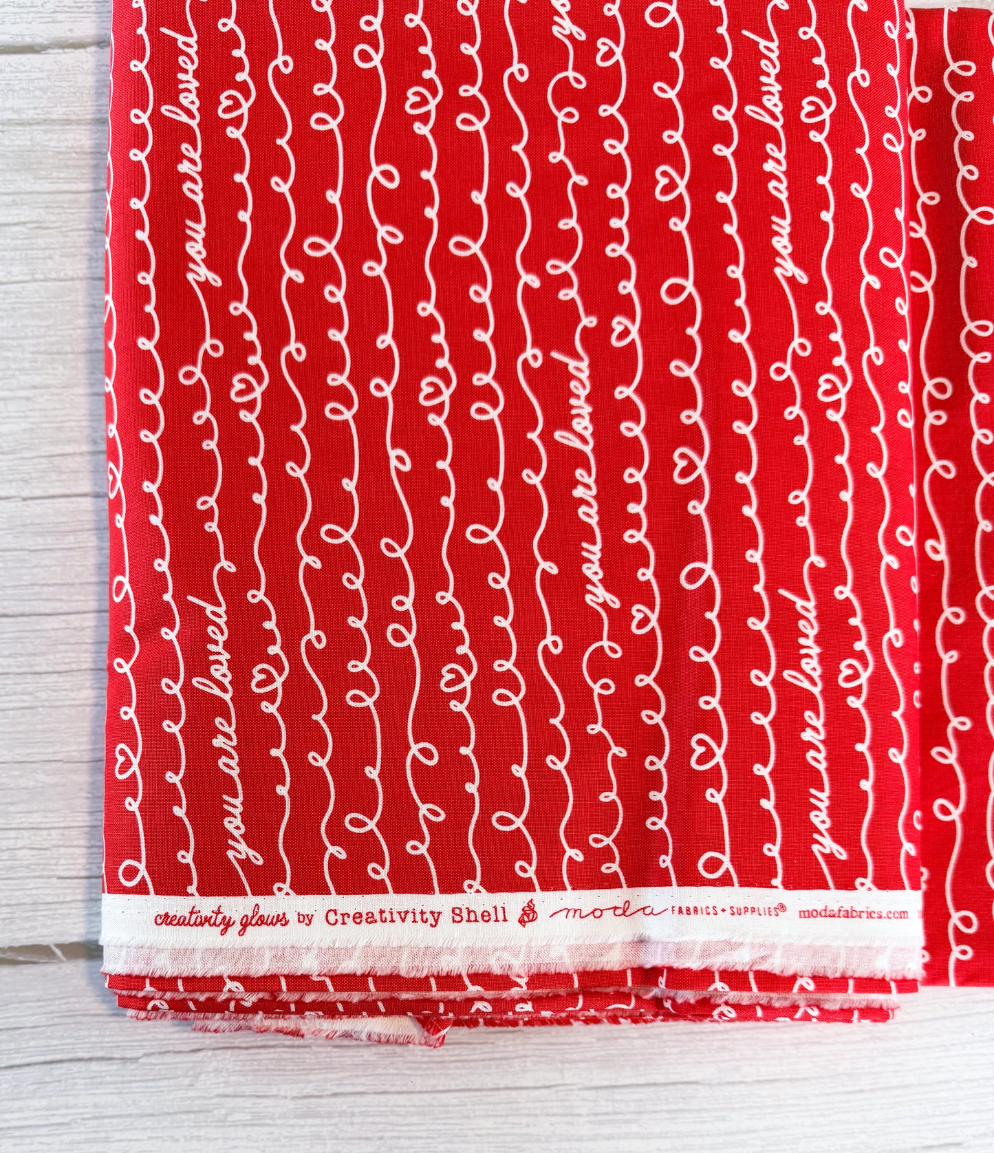 You Are Loved in Red - Creativity Glows - Moda