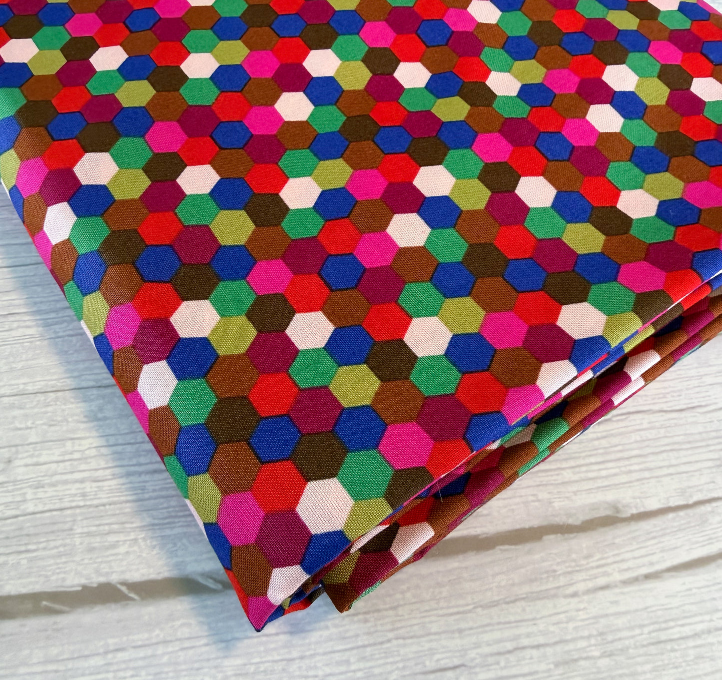 Piecework by AnnaMaria Textiles - Royal Blue Hexies