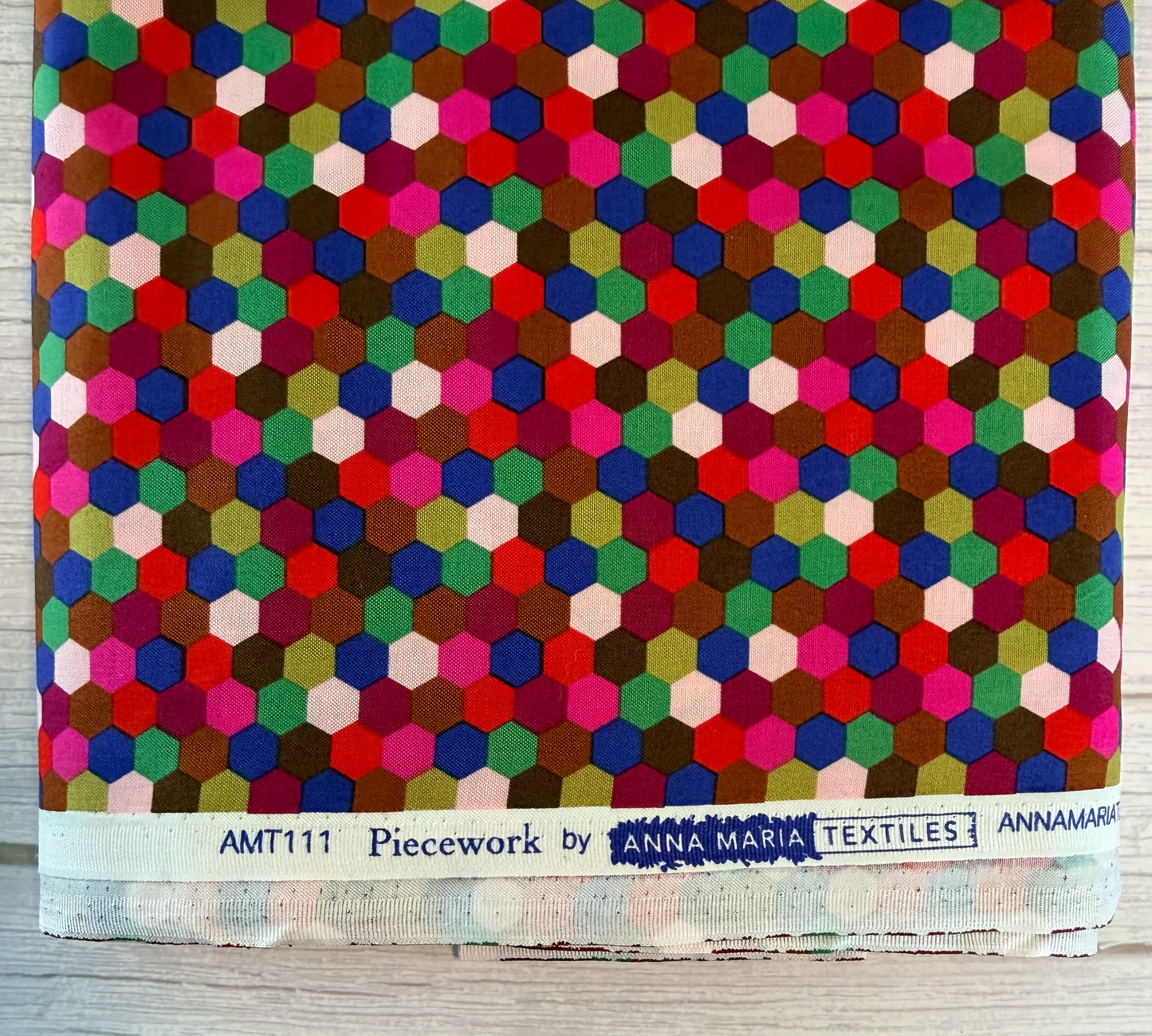 Piecework by AnnaMaria Textiles - Royal Blue Hexies