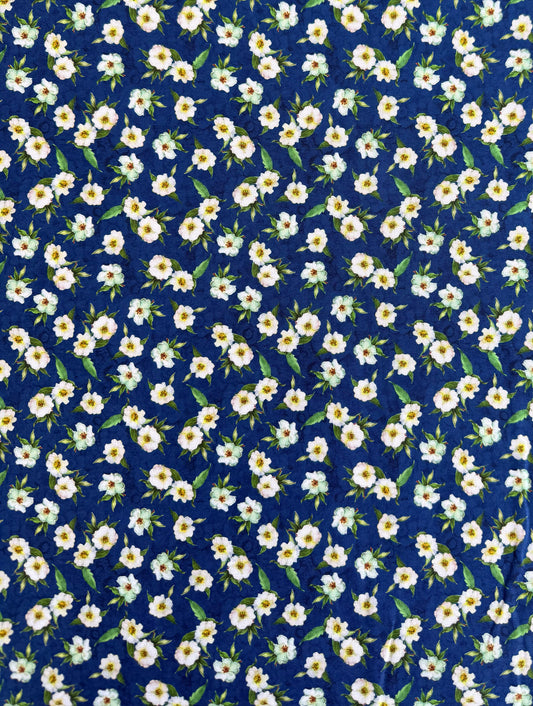 Patchwork Picnic - Navy Small Floral