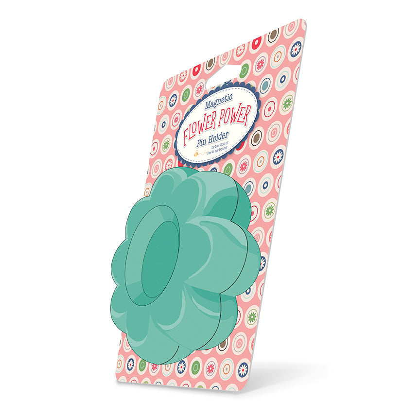 Lori Holt - Flower Power Magnetic Pin Holder - Sea Glass